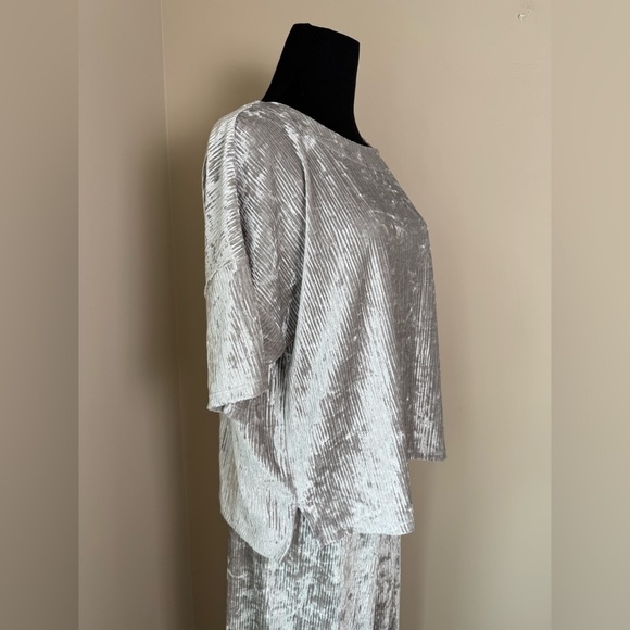 NWT Banana Republic Silver Wide Leg Pants & Top Set - Picture 4 of 12